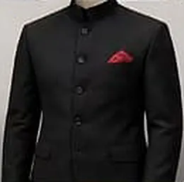 Mandarin collar blazer