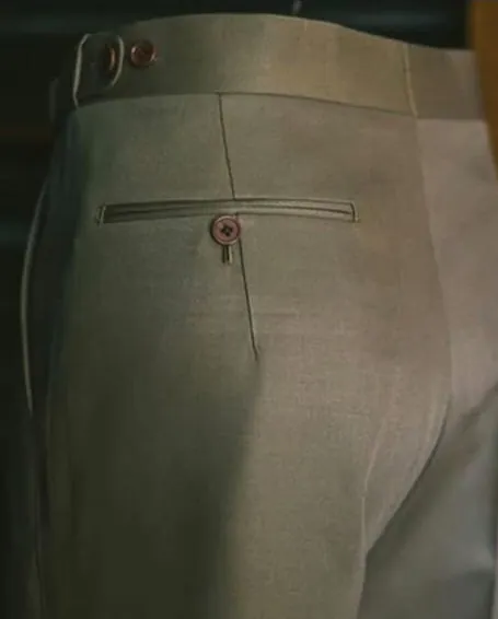 Buttoned back pocket