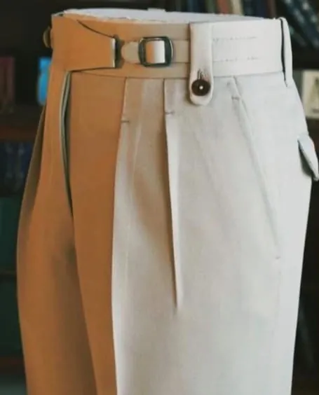 Forward pleats