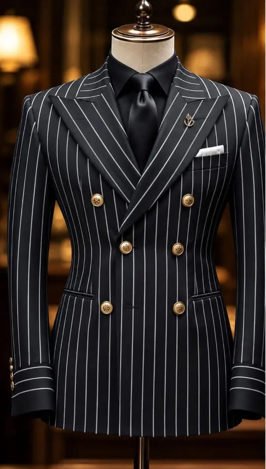 Double-breasted pinstripe